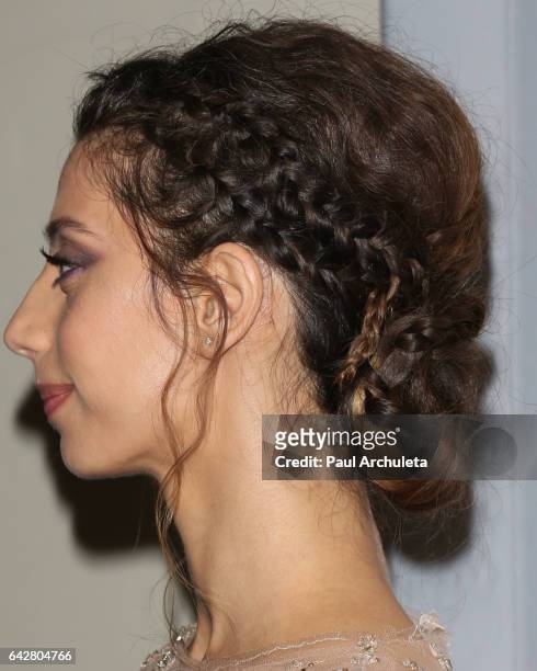 Actress Angela Sarafyan ,Hair Detail, attends the 53rd Annual Cinema Audio Society Awards at Omni Los Angeles Hotel at California Plaza on February...