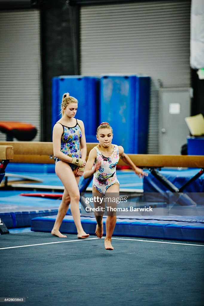 Gymnast Practicing Floor Routine During Training High-Res Stock Photo ...