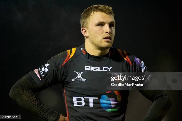 Tom Prydie of Dragons pictured during the Guinness PRO12 match between Connacht Rugby and Newport Gwent Dragons at the Sportsground in Galway,...