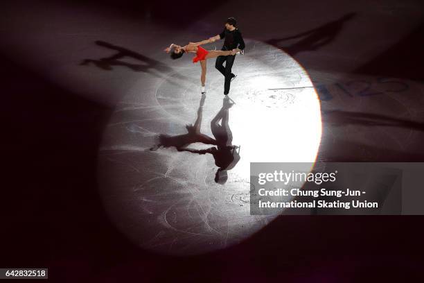 Liubov Ilyushechkina and Dylan Moscovitch of Canada skate in the Exhibition program during ISU Four Continents Figure Skating Championships -...