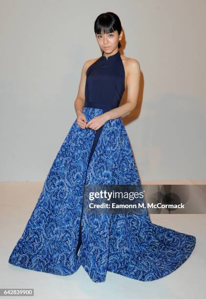 Vivian Chung attends the Apu Jan show during the London Fashion Week February 2017 collections on February 19, 2017 in London, England.