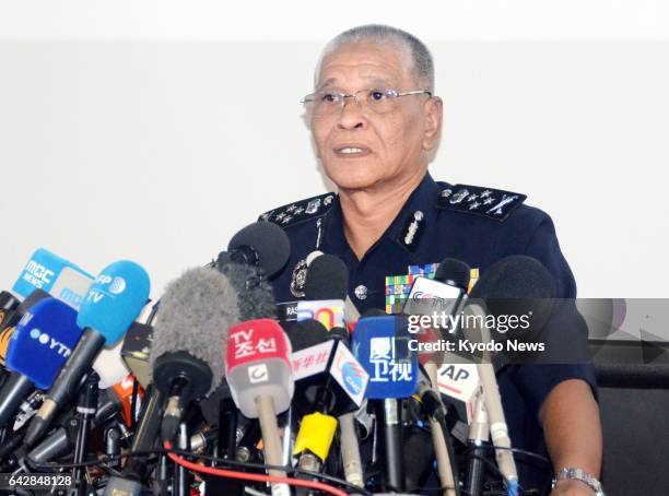 Deputy Inspector General Noor Rashid Ibrahim of the Malaysian police attends a press conference in Kuala Lumpur on Feb. 19 on the recent murder of...