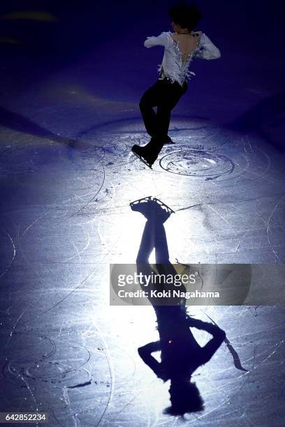 Yuzuru Hanyu of Japan pserforms in the Exhibition program during ISU Four Continents Figure Skating Championships - Gangneung -Test Event For...