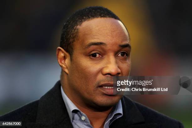 Paul Ince looks on during the Emirates FA Cup Fifth Round match between Wolverhampton Wanderers and Chelsea at Molineux on February 18, 2017 in...