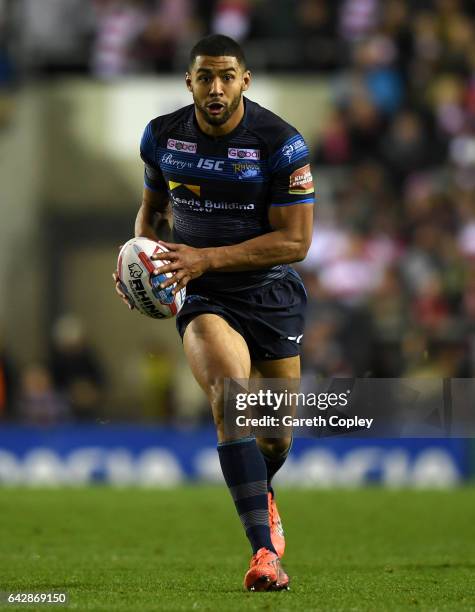 Kallum Watkins of Leeds during the Betfred Super League match between Leigh Centurions and Leeds Rhinos at Leigh Sports Village on February 17, 2017...