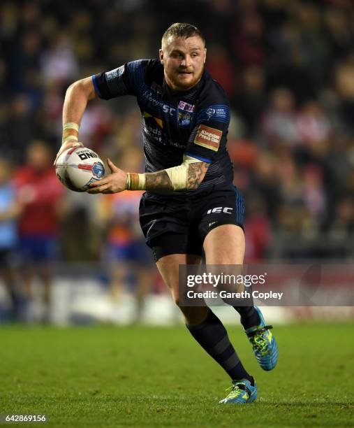 Brad Singleton of Leeds during the Betfred Super League match between Leigh Centurions and Leeds Rhinos at Leigh Sports Village on February 17, 2017...