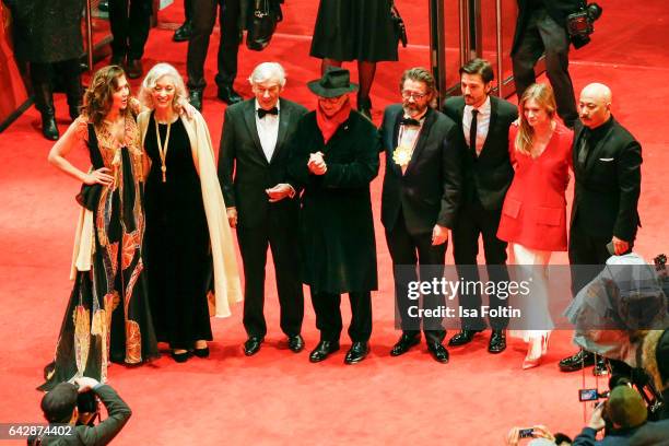 The international jury with Maggie Gyllenhaal, Dora Bouchoucha Fourati, Paul Verhoeven, Olafur Eliasson, Diego Luna, Julia Jentsch, Wang Quanan and...