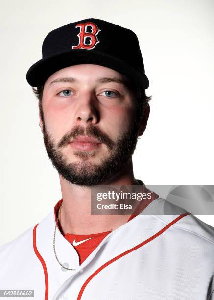 Ben Taylor of the Boston Red Sox poses for a portrait during the Boston Red Sox photo day on February 19, 2017 at JetBlue Park in Ft. Myers, Florida.