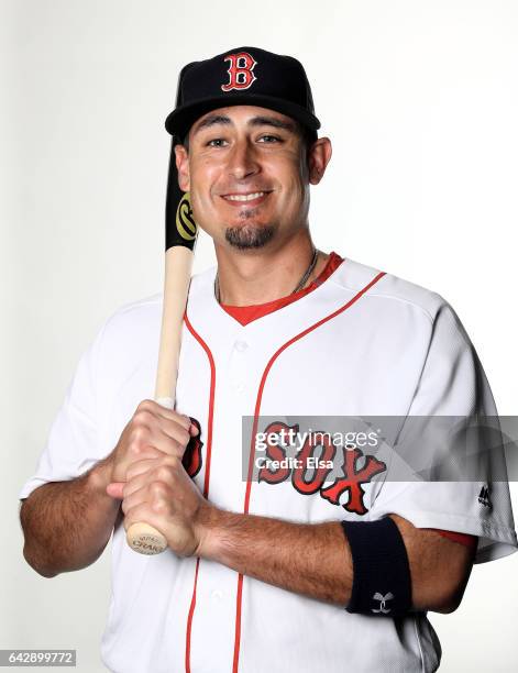 Allen Craig of the Boston Red Sox poses for a portrait during the Boston Red Sox photo day on February 19, 2017 at JetBlue Park in Ft. Myers, Florida.
