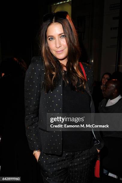 Lisa Snowdon attends the Pam Hogg show during the London Fashion Week February 2017 collections on February 19, 2017 in London, England.