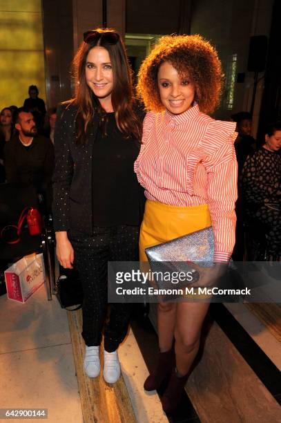 Lisa Snowdon and guest attend the Pam Hogg show during the London Fashion Week February 2017 collections on February 19, 2017 in London, England.