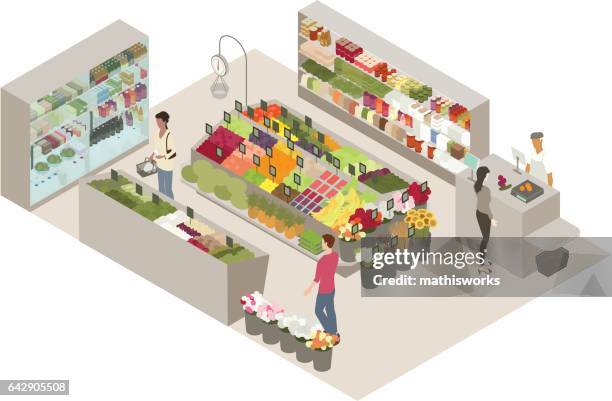 shop-abbildung zu produzieren - supermarkt stock-grafiken, -clipart, -cartoons und -symbole