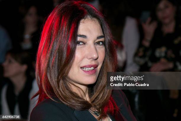 Raquel Revuelta attends the front row of Juana Martin show during Mercedes Benz Fashion Week Madrid Autumn / Winter 2017 at Ifema on February 19,...