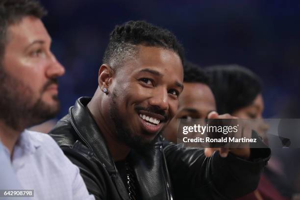 Michael B Jordan attends the 2017 Taco Bell Skills Challenge at Smoothie King Center on February 18, 2017 in New Orleans, Louisiana. NOTE TO USER:...