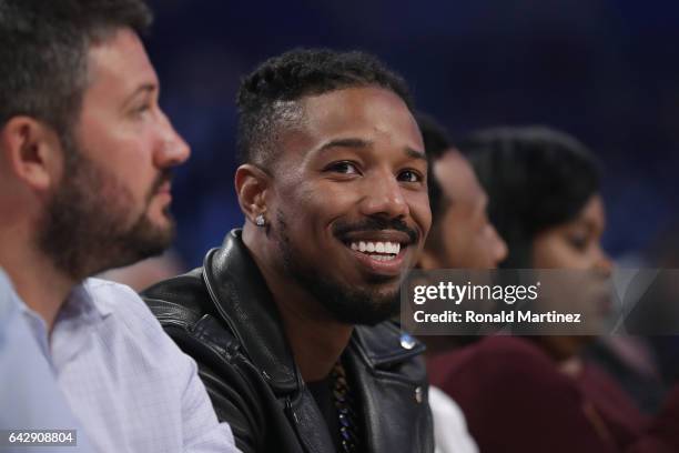 Michael B Jordan attends the 2017 Taco Bell Skills Challenge at Smoothie King Center on February 18, 2017 in New Orleans, Louisiana. NOTE TO USER:...