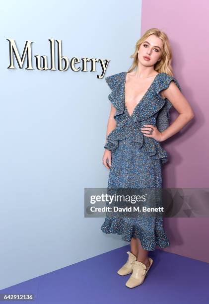 Anais Gallagher attends the Mulberry Winter '17 LFW show at The Old Billingsgate on February 19, 2017 in London, England.