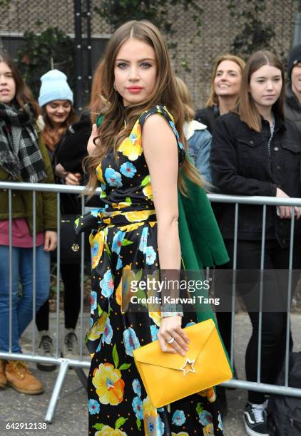 Xenia Tchoumitcheva arrives for the Topshop Unique show at Tate Modern on Day 3 of London Fashion Week on February 19, 2017 in London, England.