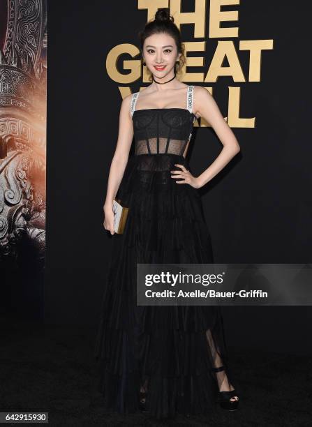 Actress Jing Tian arrives at the premiere of Universal Pictures' 'The Great Wall' at TCL Chinese Theatre IMAX on February 15, 2017 in Hollywood,...
