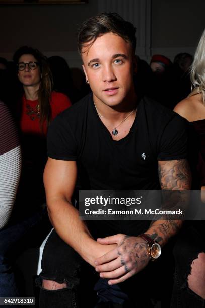 Sam Callahan attends the Pam Hogg show during the London Fashion Week February 2017 collections on February 19, 2017 in London, England.