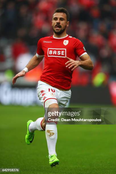 Orlando Sa of Standard Liege in action during the Belgian Jupiler Pro League match between Royal Standard de Liege and KAA Gent held at Stade Maurice...