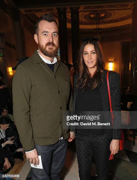George Smart and Lisa Snowdon attend the Pam Hogg show during the London Fashion Week February 2017 collections at Freemasons Hall on February 19,...
