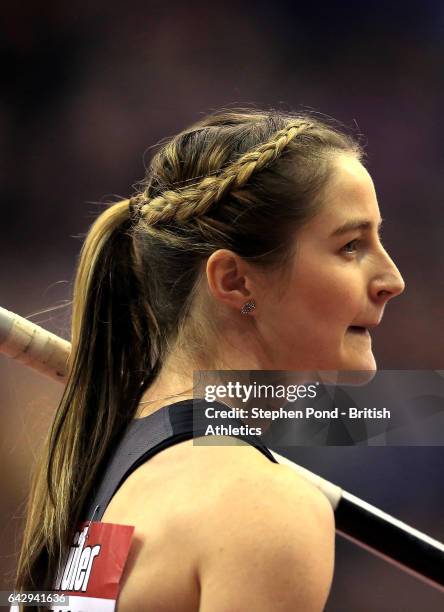 Sally Peake of Great Britain competes in the womens pole vault during the Muller Indoor Grand Prix 2017 at the Barclaycard Arena on February 18, 2017...