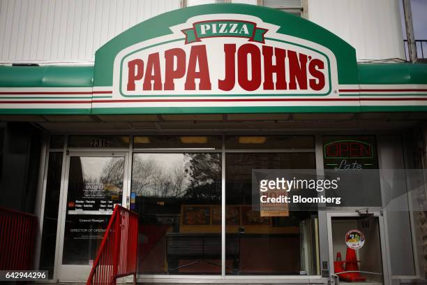 Papa John's International Inc. Restaurant stands in Nashville, Tennessee, U.S., on Thursday, Feb. 9, 2017. Papa John's is scheduled to release...