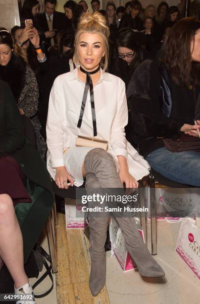 Olivia Buckland attends the Pam Hogg show during the London Fashion Week February 2017 collections on February 19, 2017 in London, England.