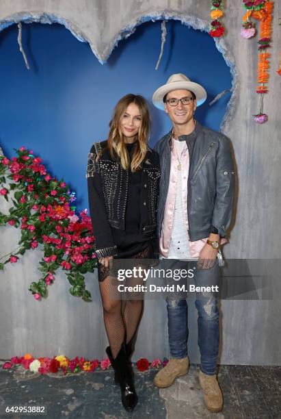 Oliver Proudlock and Emma Connolly attend Diesel Make Love Not Walls Global Event on February 19, 2017 in London, England.