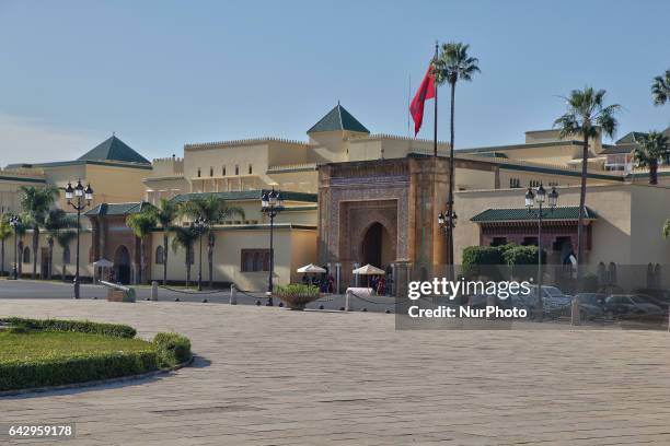 Moroccan Royal Palace in the town of Rabat, Morocco, Africa.