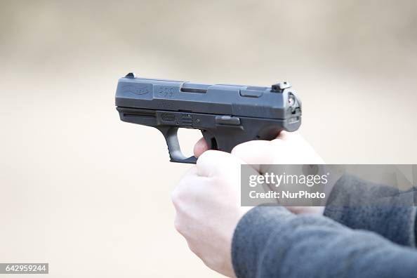 People are seen attending a Shooting Picnic, an open day at the ...