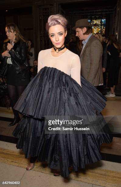 Hatty Keane attends the Pam Hogg show during the London Fashion Week February 2017 collections on February 19, 2017 in London, England.