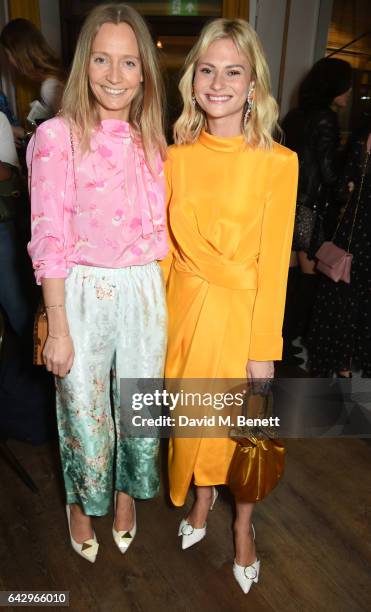 Martha Ward and Pandora Sykes arrive as Topshop and Leandra Medine host dinner to celebrate London Fashion Week on February 19, 2017 in London,...