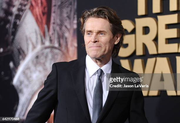 Actor Willem Dafoe attends the premiere of "The Great Wall" at TCL Chinese Theatre IMAX on February 15, 2017 in Hollywood, California.