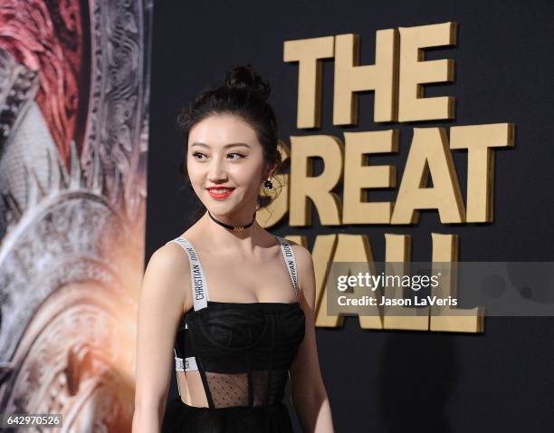 Actress Jing Tian attends the premiere of "The Great Wall" at TCL Chinese Theatre IMAX on February 15, 2017 in Hollywood, California.