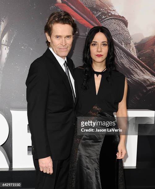 Actor Willem Dafoe and wife Giada Colagrande attend the premiere of "The Great Wall" at TCL Chinese Theatre IMAX on February 15, 2017 in Hollywood,...