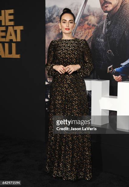 Actress Ana de la Reguera attends the premiere of "The Great Wall" at TCL Chinese Theatre IMAX on February 15, 2017 in Hollywood, California.