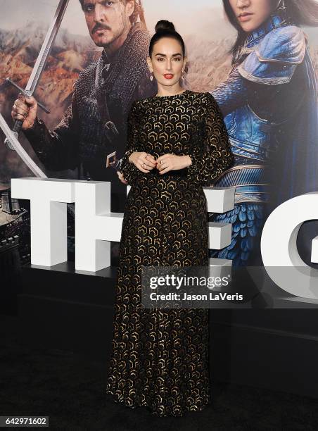 Actress Ana de la Reguera attends the premiere of "The Great Wall" at TCL Chinese Theatre IMAX on February 15, 2017 in Hollywood, California.