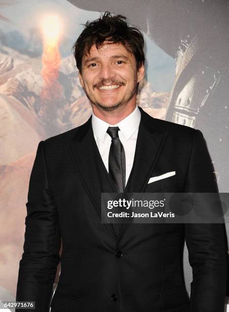 Actor Pedro Pascal attends the premiere of "The Great Wall" at TCL Chinese Theatre IMAX on February 15, 2017 in Hollywood, California.