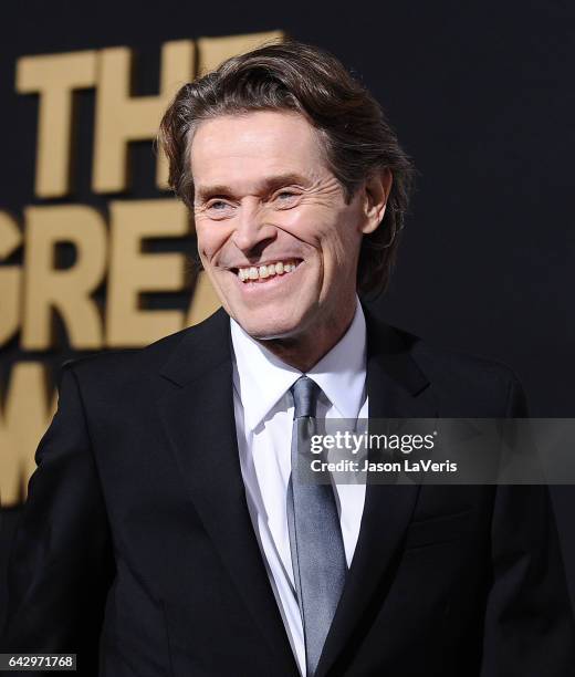 Actor Willem Dafoe attends the premiere of "The Great Wall" at TCL Chinese Theatre IMAX on February 15, 2017 in Hollywood, California.