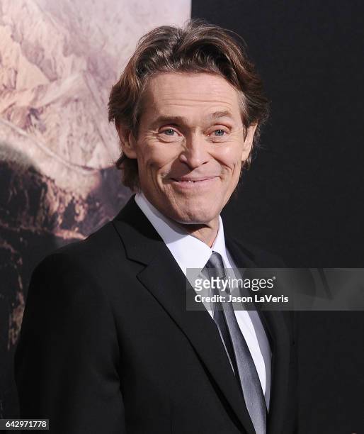 Actor Willem Dafoe attends the premiere of "The Great Wall" at TCL Chinese Theatre IMAX on February 15, 2017 in Hollywood, California.