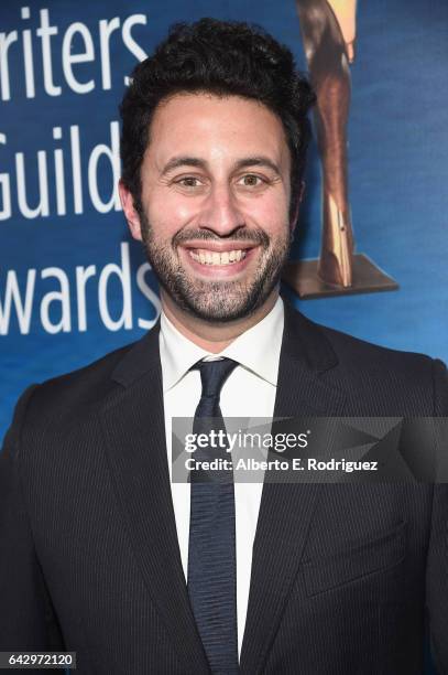 Screenwriter Eli Bauman attends the 2017 Writers Guild Awards L.A. Ceremony at The Beverly Hilton Hotel on February 19, 2017 in Beverly Hills,...