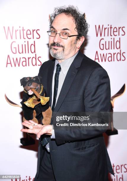 Triumph, the Insult Comic Dog and Robert Smigel attend 69th Writers Guild Awards New York Ceremony at Edison Ballroom on February 19, 2017 in New...