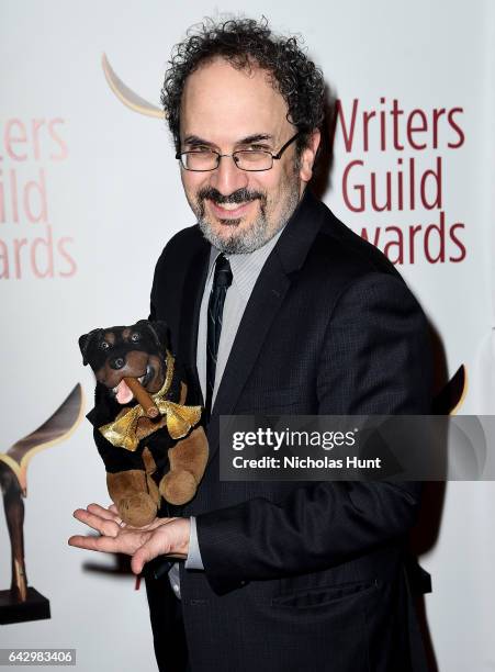 Triumph, the Insult Comic Dog and Robert Smigel attend 69th Writers Guild Awards New York Ceremony at Edison Ballroom on February 19, 2017 in New...