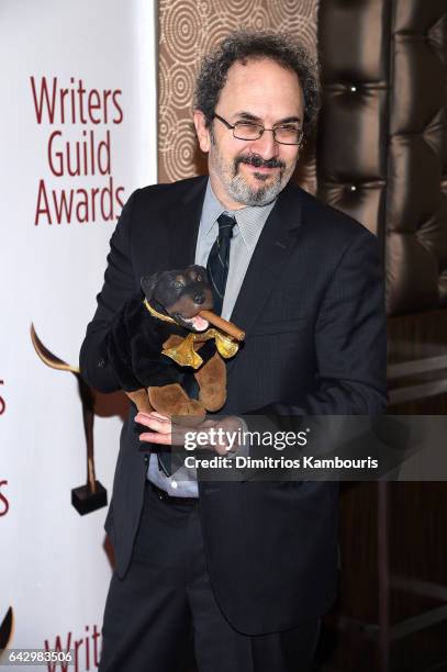 Triumph, the Insult Comic Dog and Robert Smigel attend 69th Writers Guild Awards New York Ceremony at Edison Ballroom on February 19, 2017 in New...