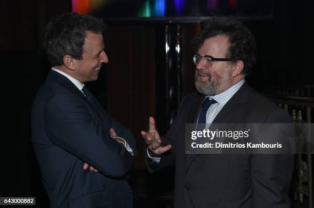 Seth Meyers and Kenneth Lonergan attend 69th Writers Guild Awards New York Ceremony at Edison Ballroom on February 19, 2017 in New York City.