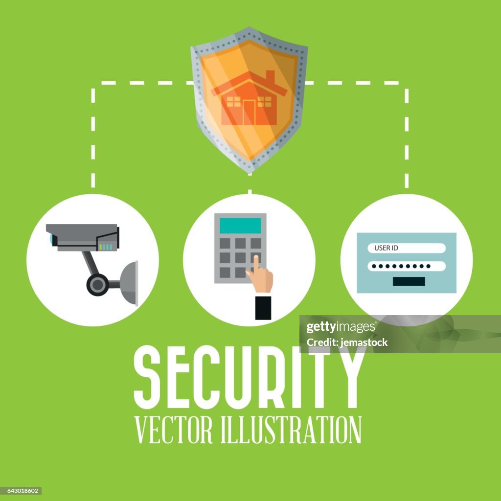 Security Risk Icon Cartoon Security Cartoon Illustration Vector Design High-Res Vector Graphic ...