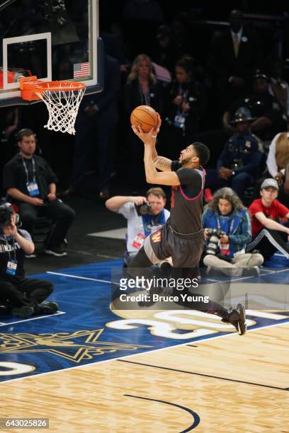 Anthony Davis of the Western Conference shoots during the NBA All-Star Game as part of the 2017 NBA All Star Weekend on February 19, 2017 at the...