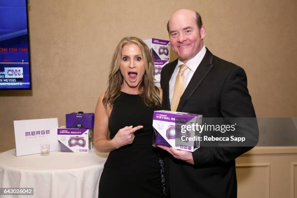 Actors Leigh Koechner and David Koechner at Backstage Creations Retreat during the 2017 Writers Guild Awards at The Beverly Hilton Hotel on February...