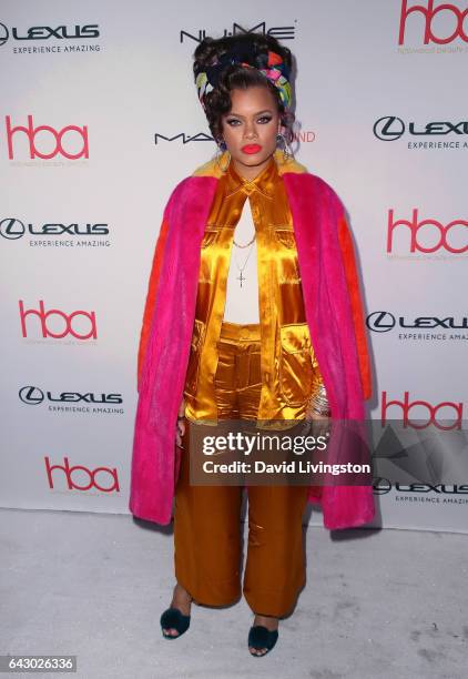 Actress Andra Day attends the 3rd Annual Hollywood Beauty Awards at Avalon Hollywood on February 19, 2017 in Los Angeles, California.